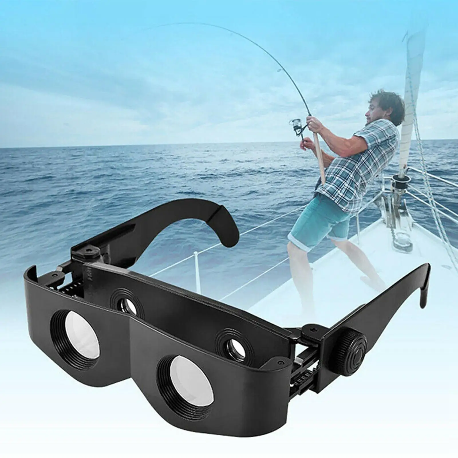 Adjustable Magnifier Glasses Style Outdoor Fishing Optics Binoculars Telescope