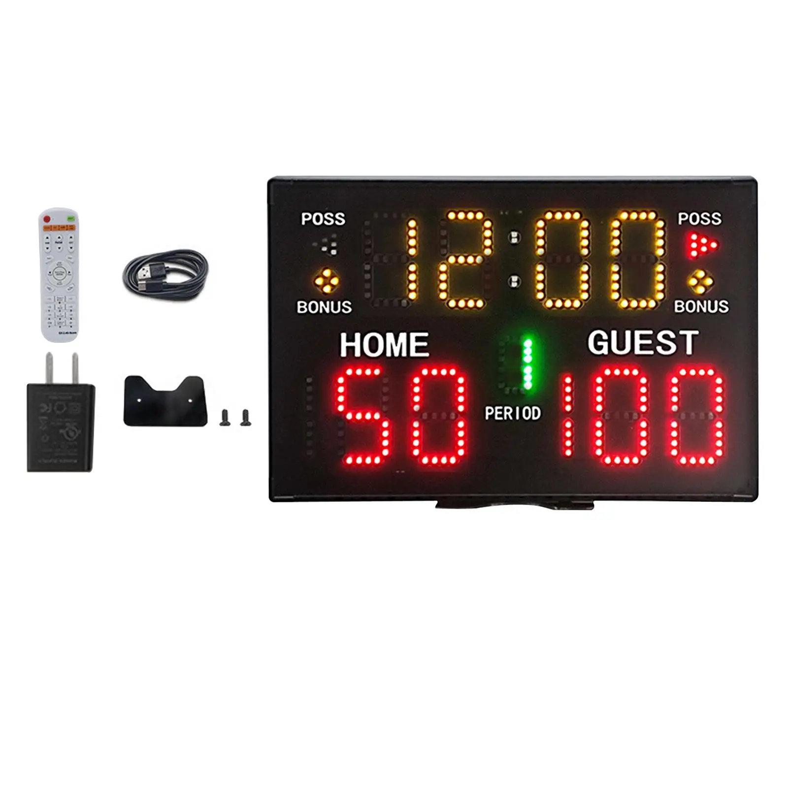 Digital Scoreboard Score Keeper Electronic Scoreboard with Accessories for Basketball Tennis Volleyball Boxing Judo Sports