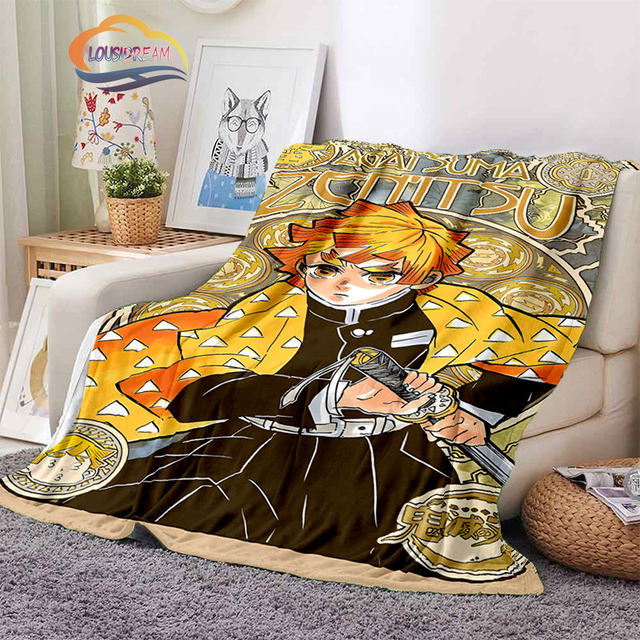  Demon Anime Slayer Throw Blanket Air Conditioning Flannel  Blanket Super Soft Cozy Warm Plush Bedding for Sofa Living Room Bedroom  60x50 : Home & Kitchen