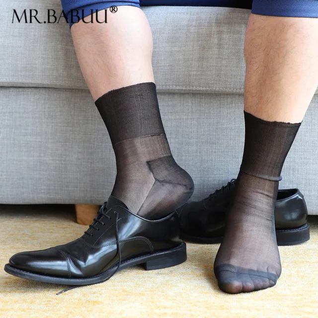 Nylon Loose Mouth Not Curled Men's Summer And Breathable Solid Color Business Dress Short Stockings - Men's Socks - AliExpress