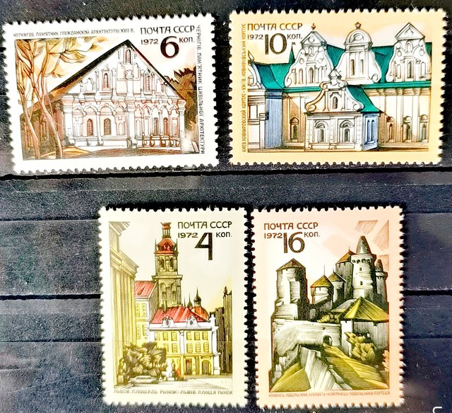 4Pcs/Set New Russia Post Stamp 1994 Architect and Architecture Postage  Stamps MNH