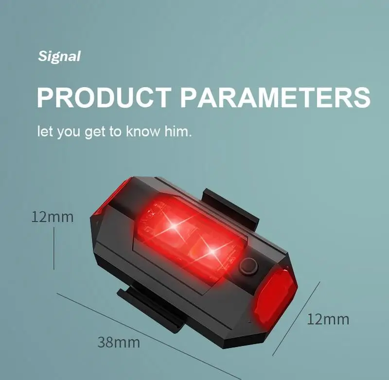SHAREFUNBAY LED Warning Light Mini Signal Light Drone with Strobe Light 7 Colors Turn Signal Indicator Motorcycle RC Helicopters