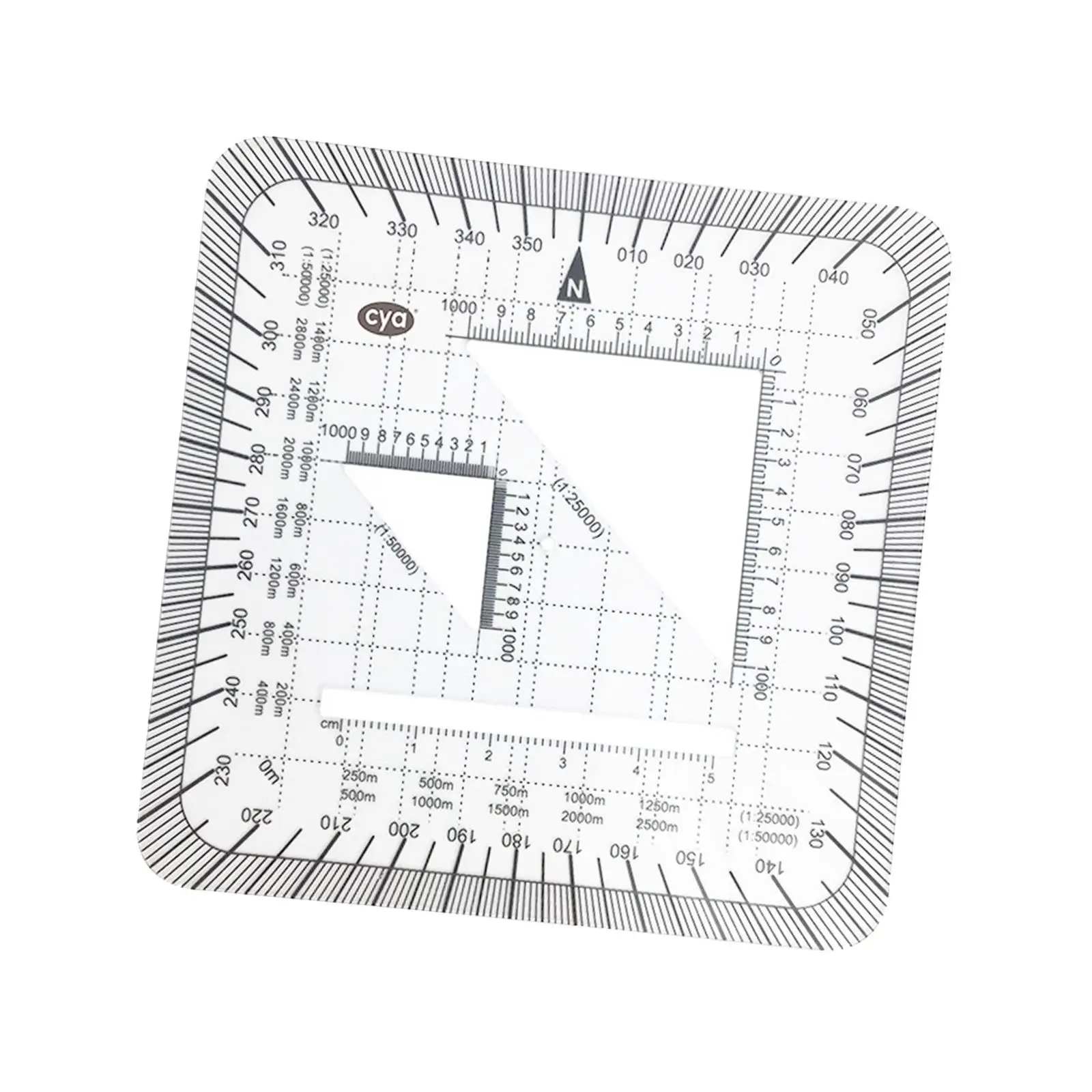 Protractor Ruler Square Acrylic Drawing Architecture Learning for Poltting Utm, Usng, Mgrs Coordinates Land Navigation Traveling