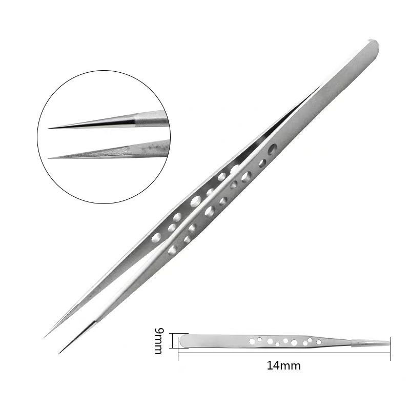 Description Picture 2 of itemElectronics Industrial Tweezers Anti-static Curved Straight Tip Precision Stainless Forceps Phone Repair Hand Tools Sets