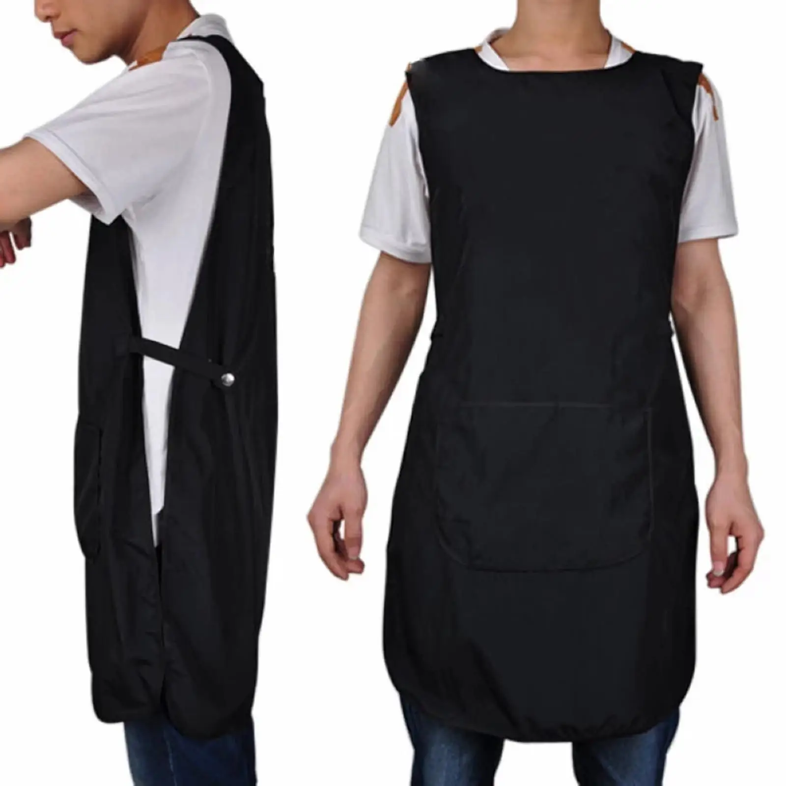 Barber Haircut Styling Apron Waterproof Durable Material Accessory with Large pocket Comfortable Machine Washable ,Black