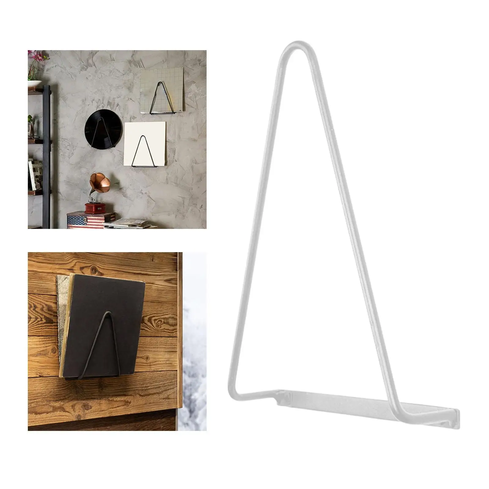 Creative Metal Triangle Wall Mounted Records Storage Rack for Documents, s, Books, Records, Newspapers
