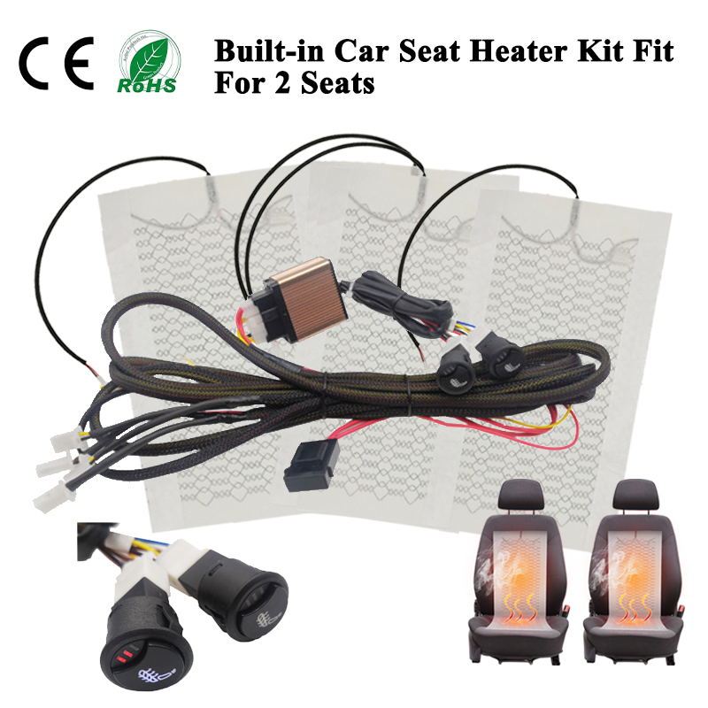 Eingebautes Auto-Sitzheizungs-Kit für 2 Sitze 12V 27W Heizkissen rund um 3-stufiges Dual-Control-Schalters ystem für die Heizung von Autos itzen – Detail 3