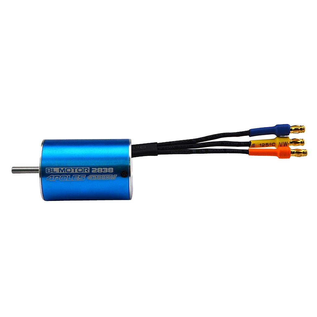4 Poles 2838 4500KV Brushless Motor for 1:12 1:14 RC Model Car Truck Parts