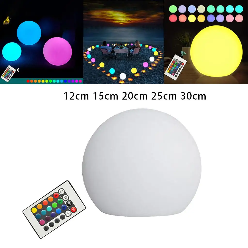 LED Vibrant Light Ball IP65 Waterproof Dimmable 4 Modes Swimming Mood Lamp