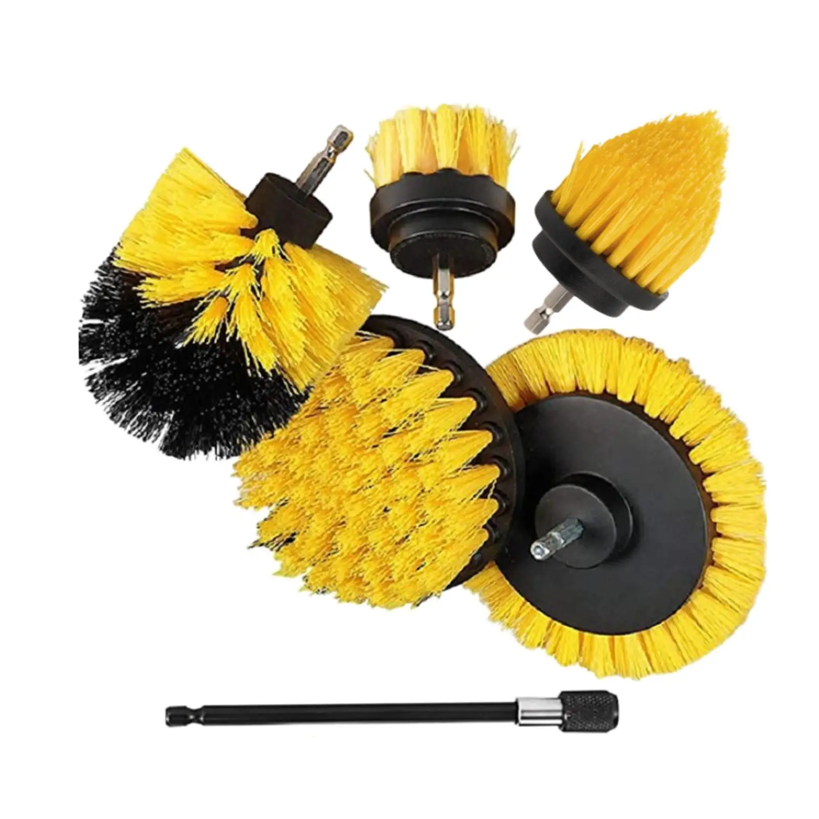 6Pcs/Set Electric Power Scrubber Brush Drill Brush Kit for Cleaning Tub Tile