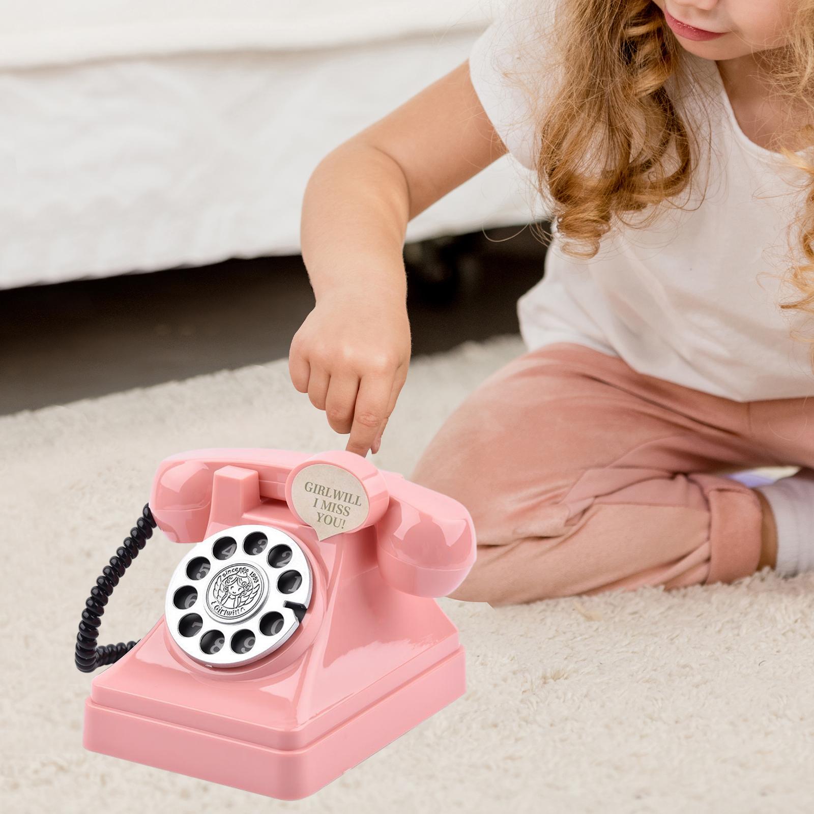 Description Picture 4 of itemPhone Money Saving Box Sculpture Cartoon Tabletop Decoration Retro Telephone Piggy Bank for Shelf Bedroom Office Desktop Home