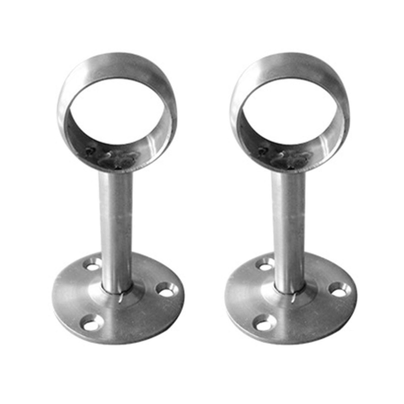 Description Picture 2 of item2Pcs Flange Rod Holder Ceiling Mount Curtain Rod Bracket Stainless-Steel Shower Curtain Rod Holder Pipe Flange Socket