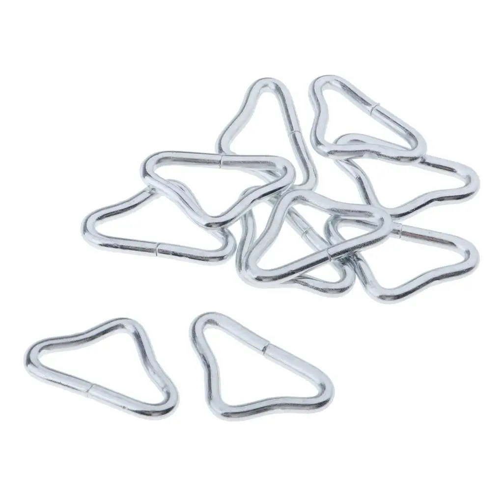 20pcs Silvery Triangle Rings Buckle  for Trampoline Mat Parts Supplies