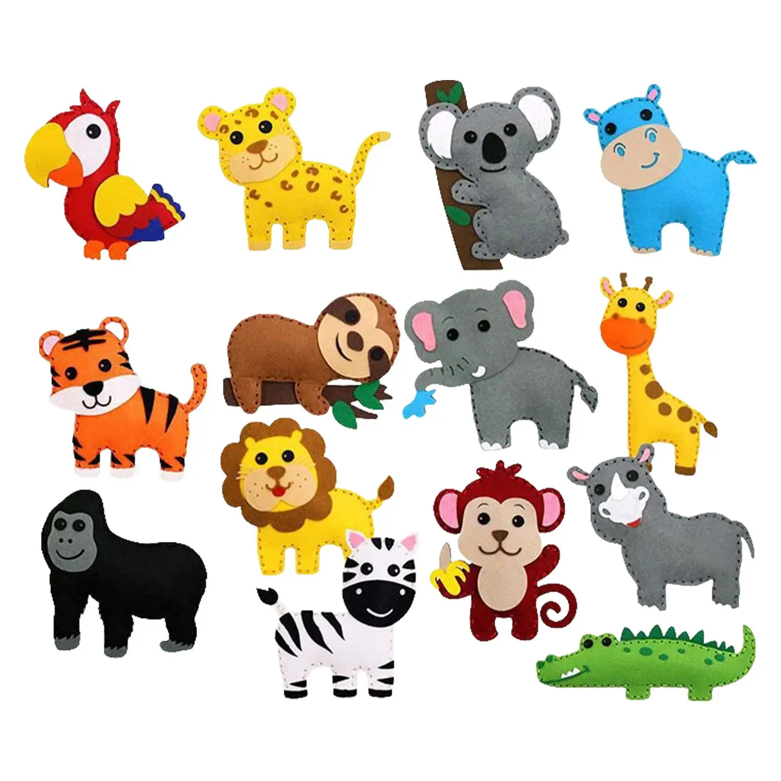 Zoo Felt Animal Animals Craft Felt Animals Art Craft Kits for Beginners Sewing Kits for Kids Beginner Toddler Boys