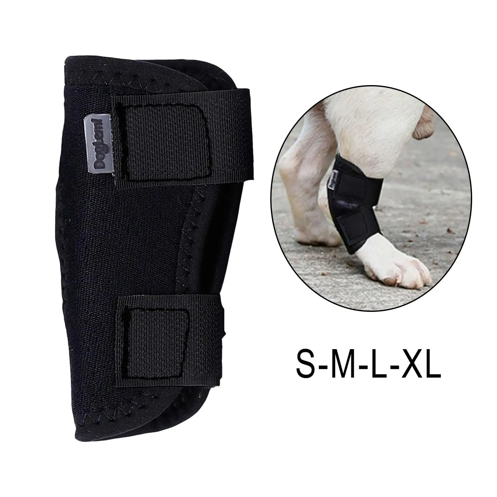 Adjustable Dog Leg Knee  Auxiliary Strap Knee Pads for Wounds Compression Injuries  Anti-Licking Lower Leg Ankle 