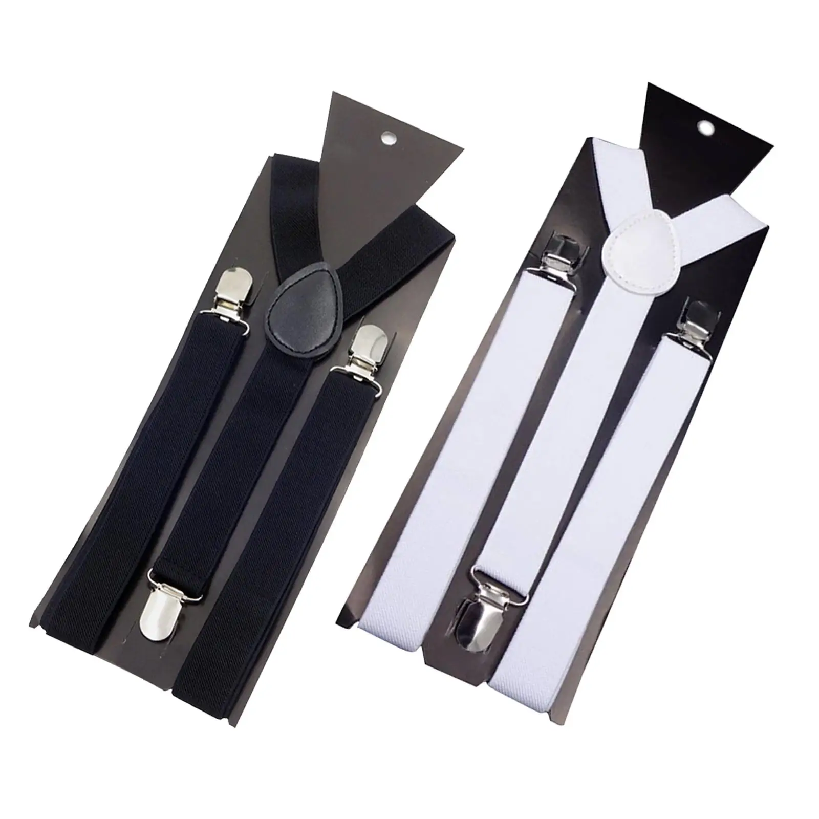 Mens Womens Unisex Clip on Suspenders Elastic Y Shape Adjustable Braces with 3 Clips