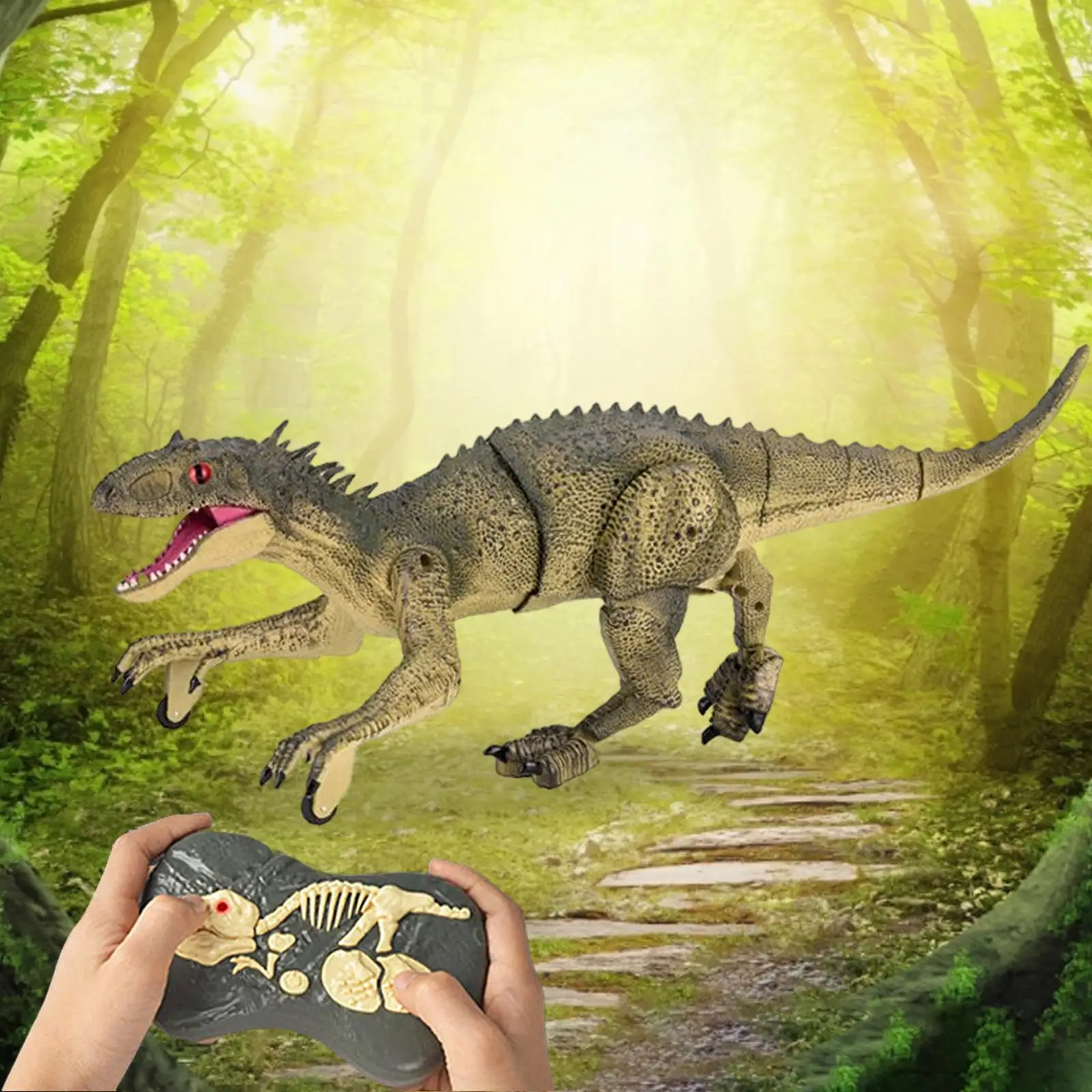2.4G Dinosaur Toy Realistic with Light Intelligent with Sound Walking Dinosaur RC Electric Toy for Girls Boys Children Gifts