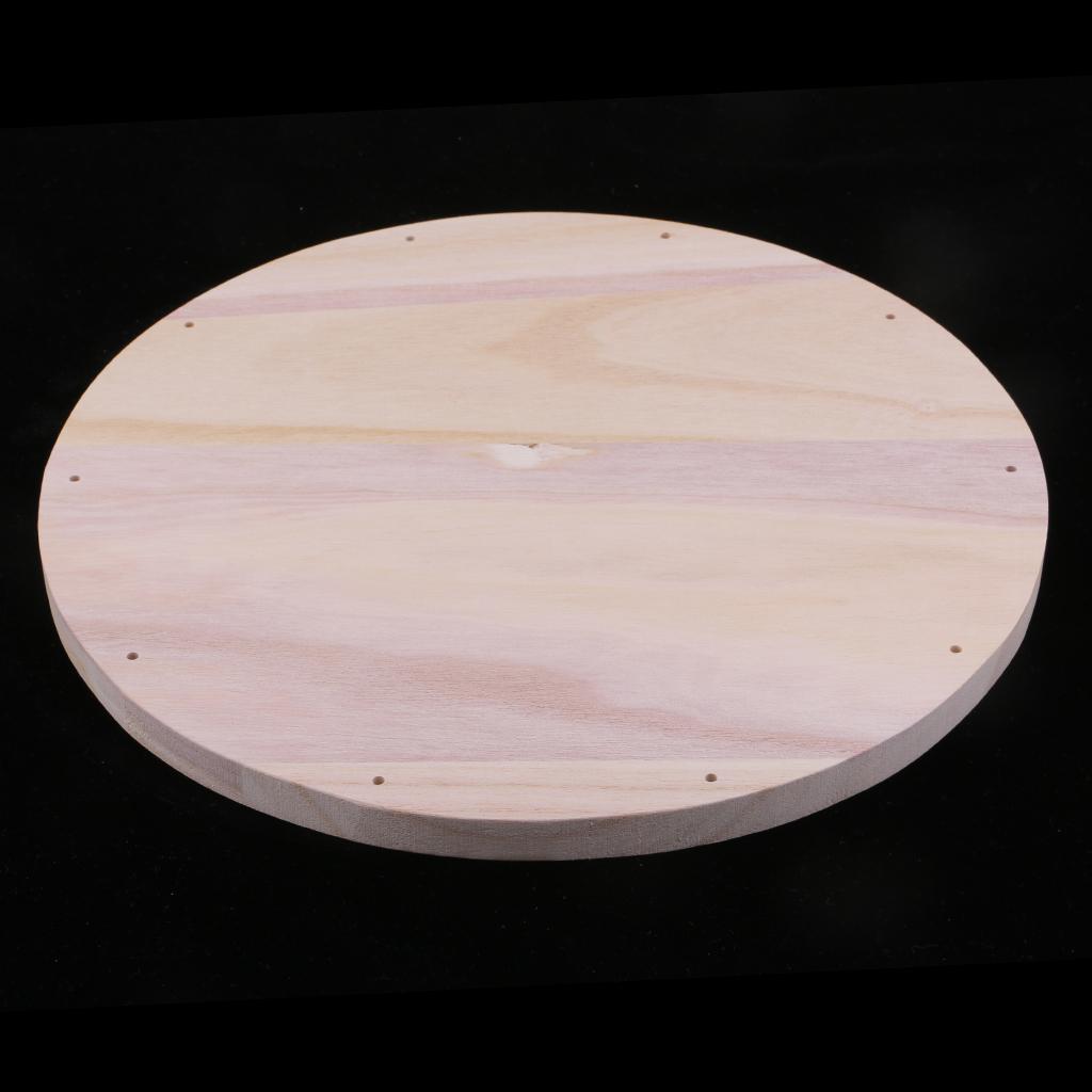 Unfinished Round Wood Circle Cutout 12Inch - Crafts Predrilled Hole