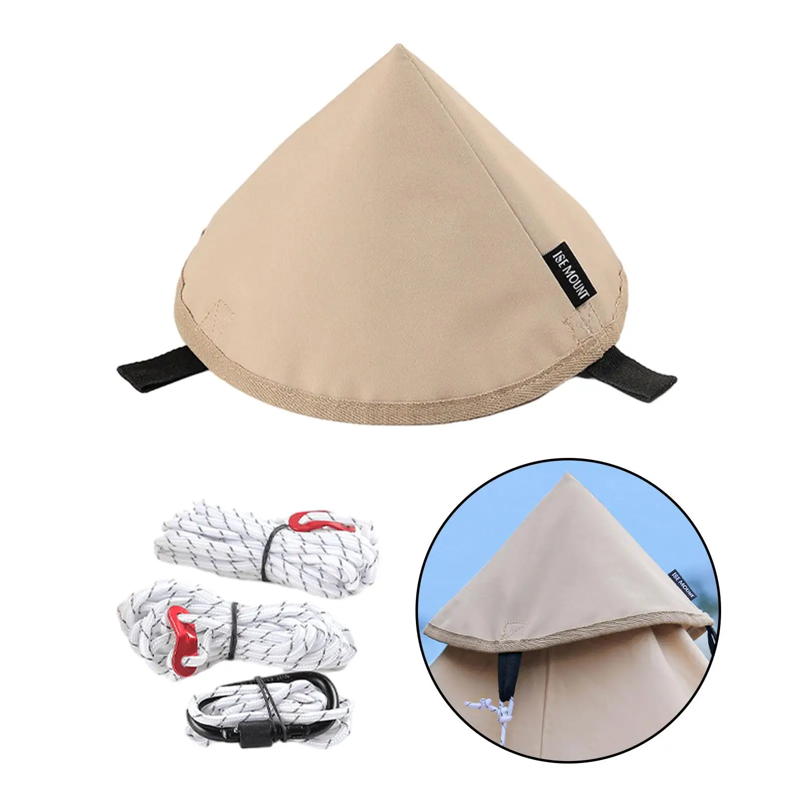 Tent Hat Paracord Rope Flame Retardant Durable Tarp Connection Adapter for Backpacking Tent Tarp Hiking Awning Outdoor Activity
