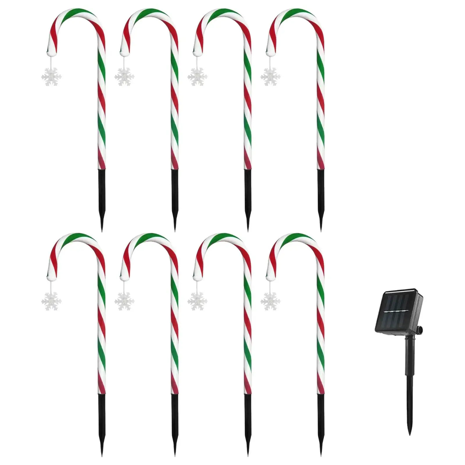 Christmas Solar Candy Cane Lights Xmas Decorative Lights for Lawn Yard Porch