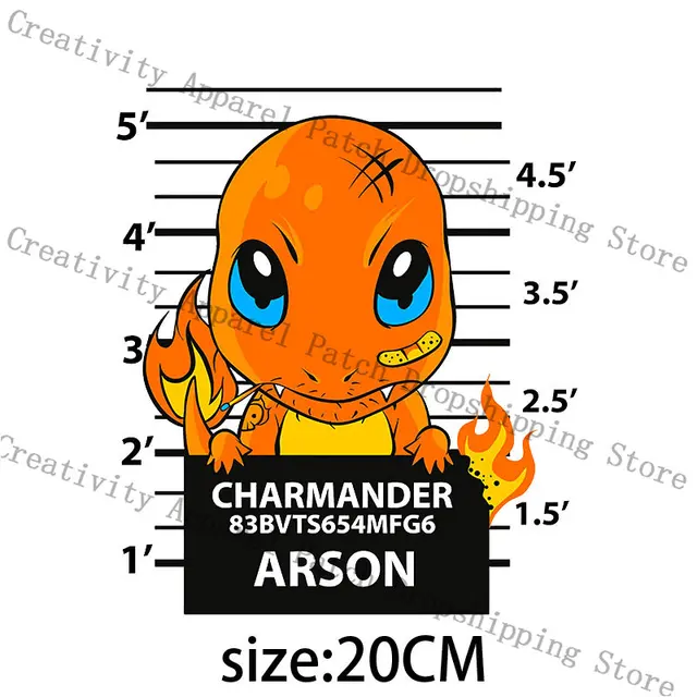 Pokemon Pikachu And Charmander Iron On Patches for DIY / Custom Air Fo –  theshoesgirl