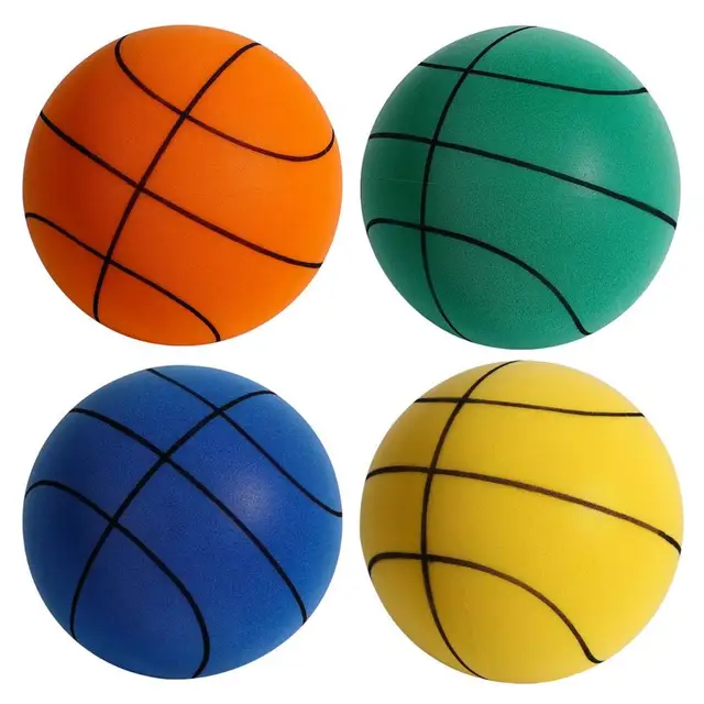 Silent Bounce Ball brinquedo ao ar livre para crianças, interação  pai-filho, basquete silencioso, poliuretano, elasticidade moderada -  AliExpress