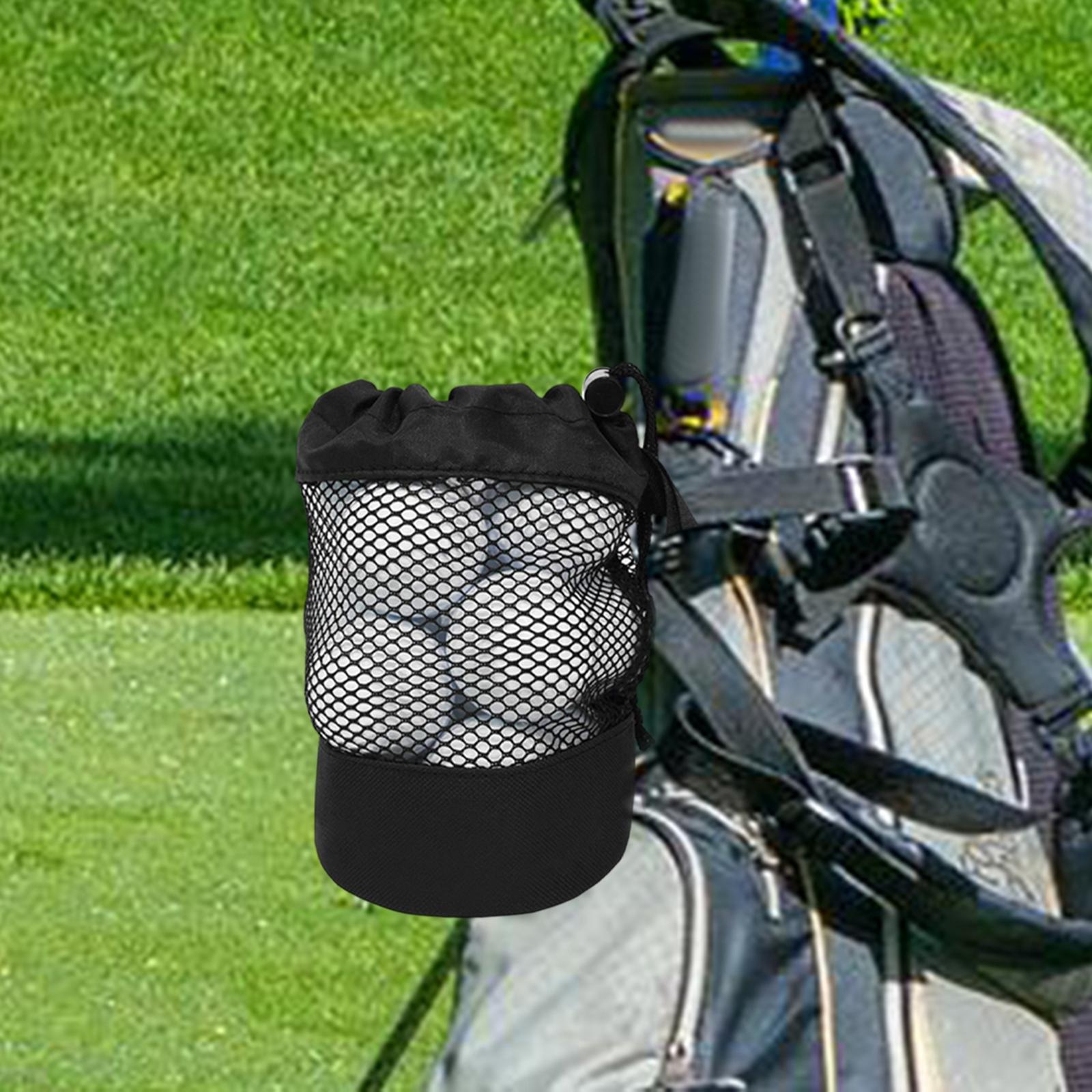 Multipurpose Golf Ball Bags Drawstring Golf Ball Pouch Carrying Portable Holder Nylon Mesh for Fitness Sport Outdoor Laundry