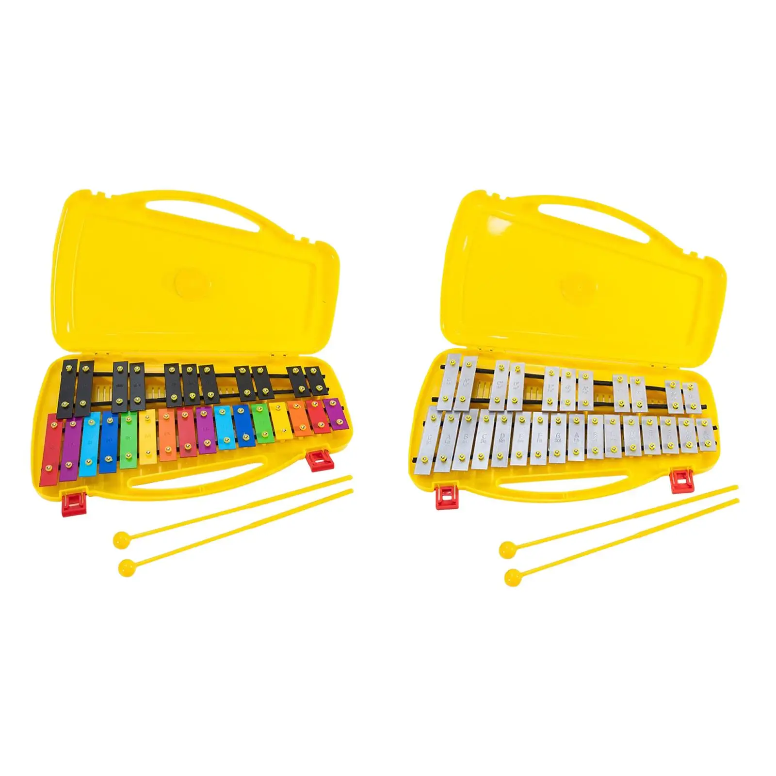 Professional Glockenspiel and Two Mallets with 27 Note Xylophone for Beginners Preschool Baby Kids Percussion Instruments