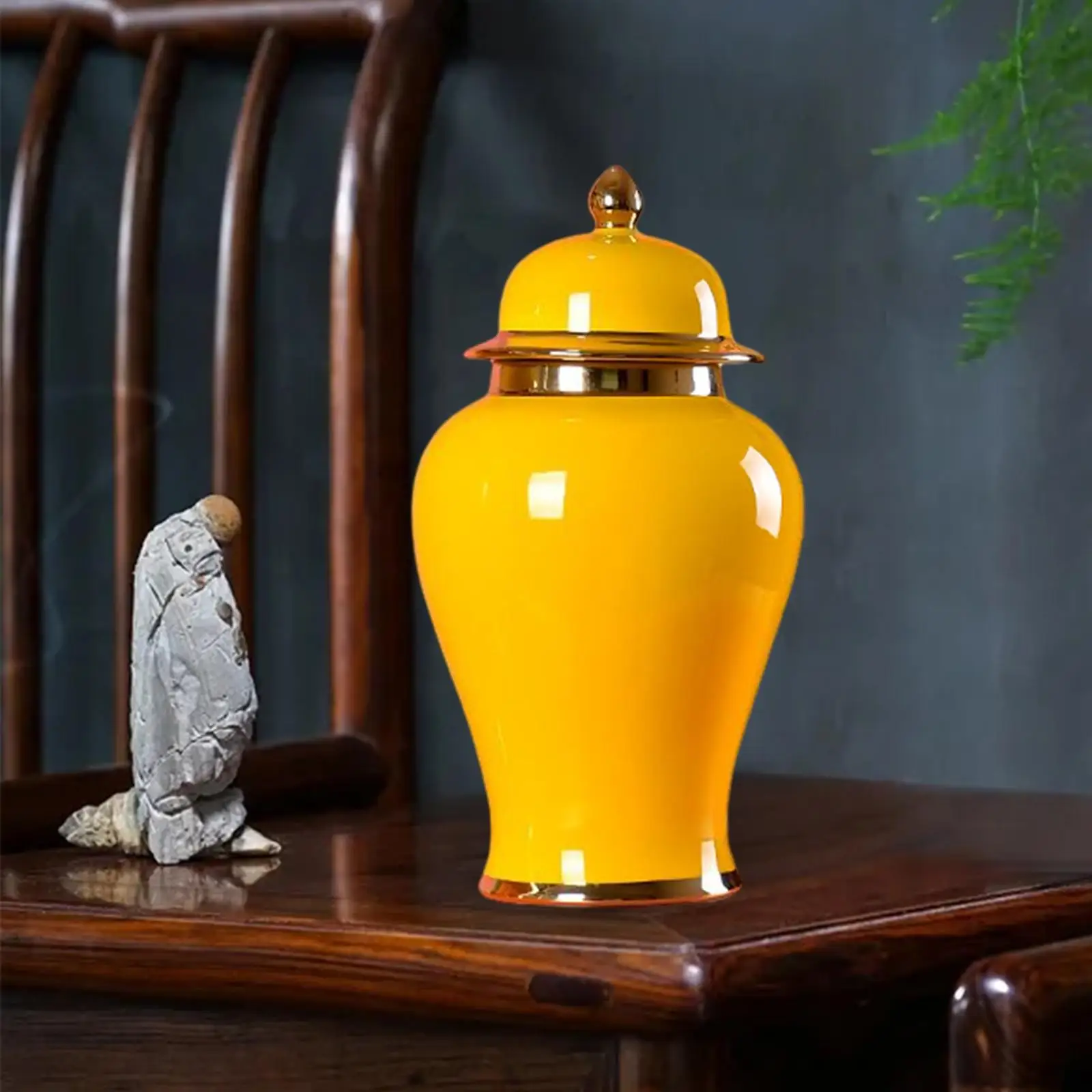 Chinese Porcelain Ginger Jar Storage Organizer Ceramic Vase for Bedroom Cafe