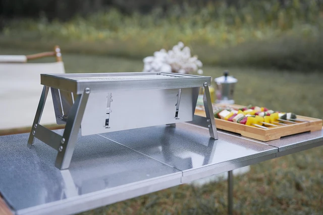 Stainless Steel Mobile Outdoor Kitchen Portable Stove Equipment Driving  Self Camping Picnic BBQ Folding Cooking Table Grill - AliExpress