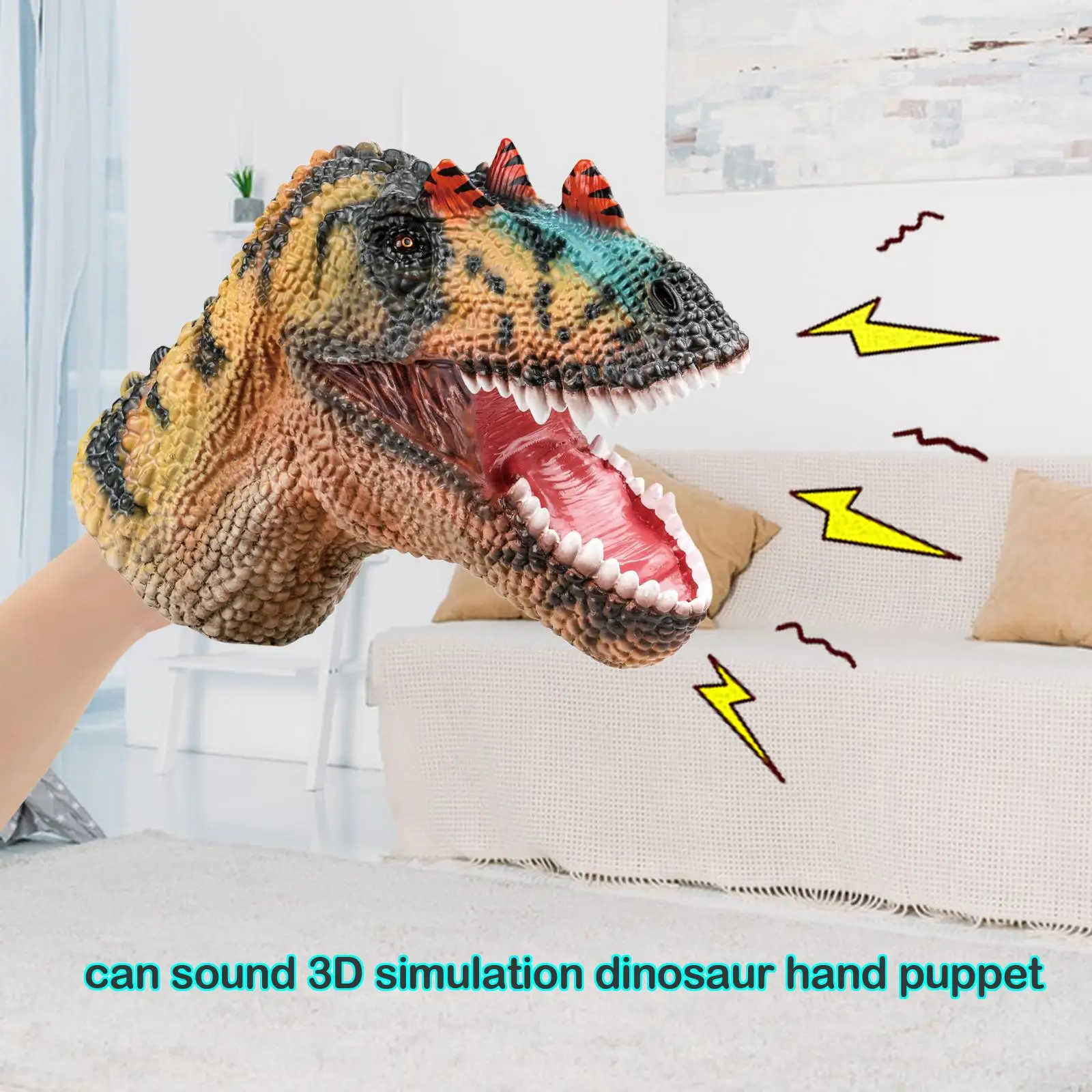 2 Sounding Hand Puppet Vinyl Gloves for Preschool Adult Kids Children