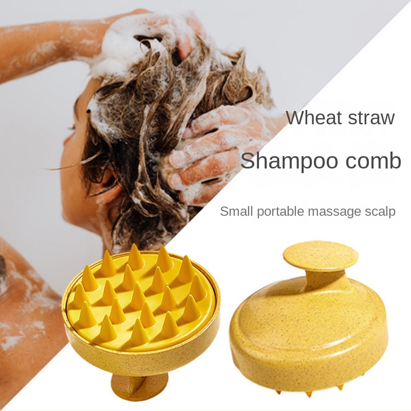 Description Picture 2 of itemSilicone Hair Scalp Massage Hair Brush Shampoo Brush Manual Head Acupoint Therapy Comb Health Care Washing Bath Exfoliate Remove