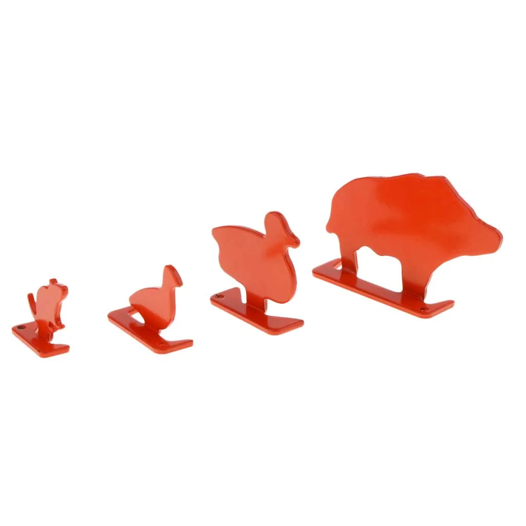 4pcs Mixed Sizes  Targets Animal Silhouette ( Duck Bird Mouse)