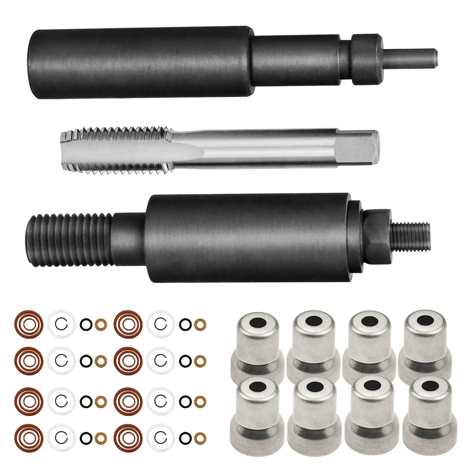 Fuel Injector Sleeve Puller Installer Set Spare Parts with Cups and Rings for Ford 6.0L Easily to Install Premium