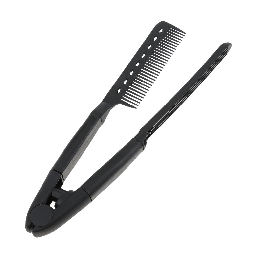 Salon Hairdress Hairdressing Styling Hair Straightener Folding V Shape Comb