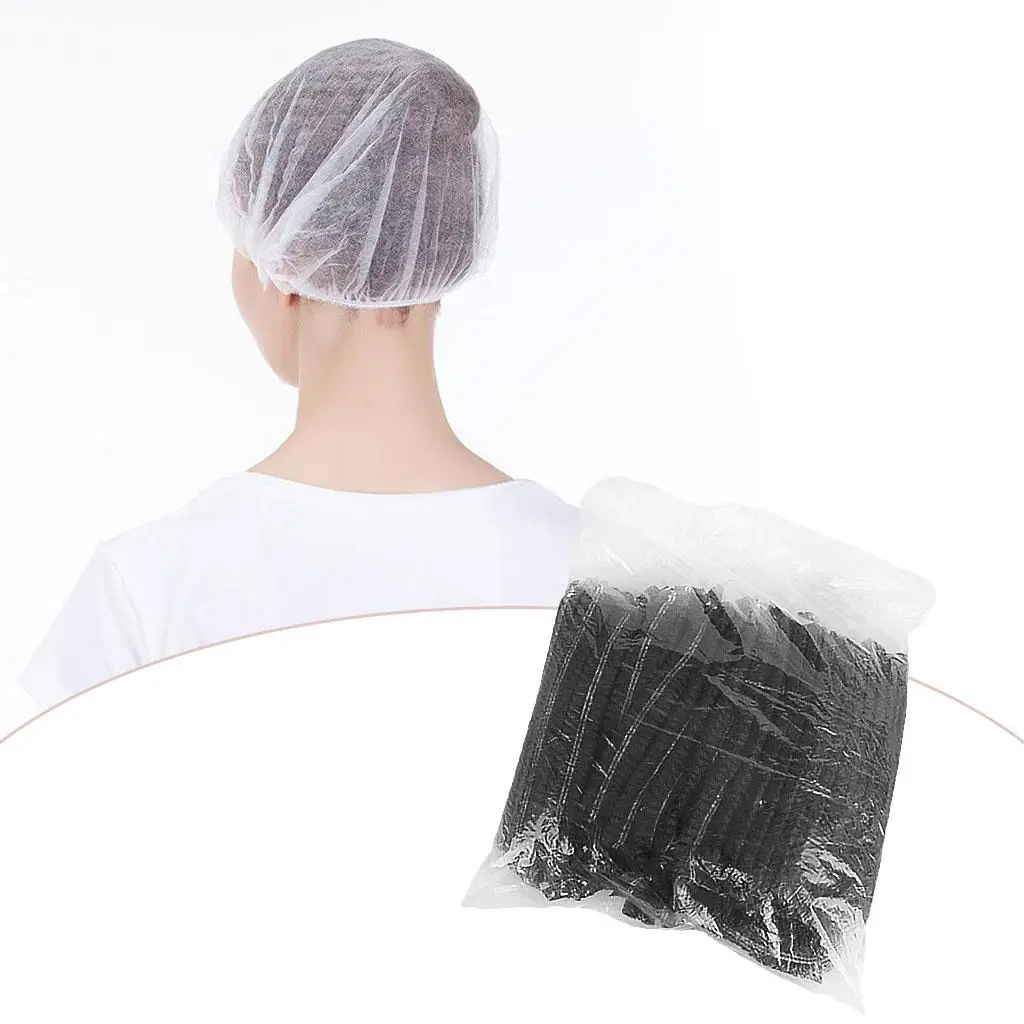 100 Pieces Disposable Shower Caps Non-woven   Hats for