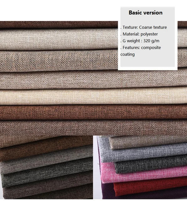 50cmX150cm Cotton Linen Thickened Solid Color Fabric Dustproof Cloth Canvas  Sofa Background Cloth Linen Cloth Fabric