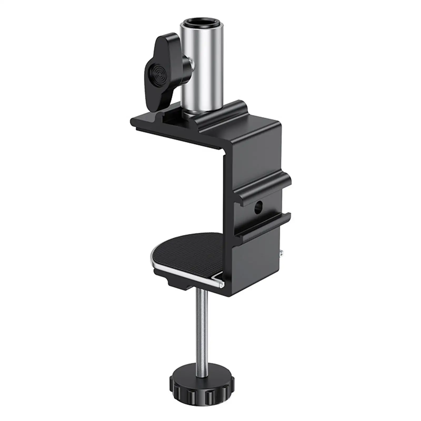 Table Mount Clamp Strong Metal Easy to Clip C Shape Arm Table Mounting Holder Stand for Recording Stand-Working Reading Speeches