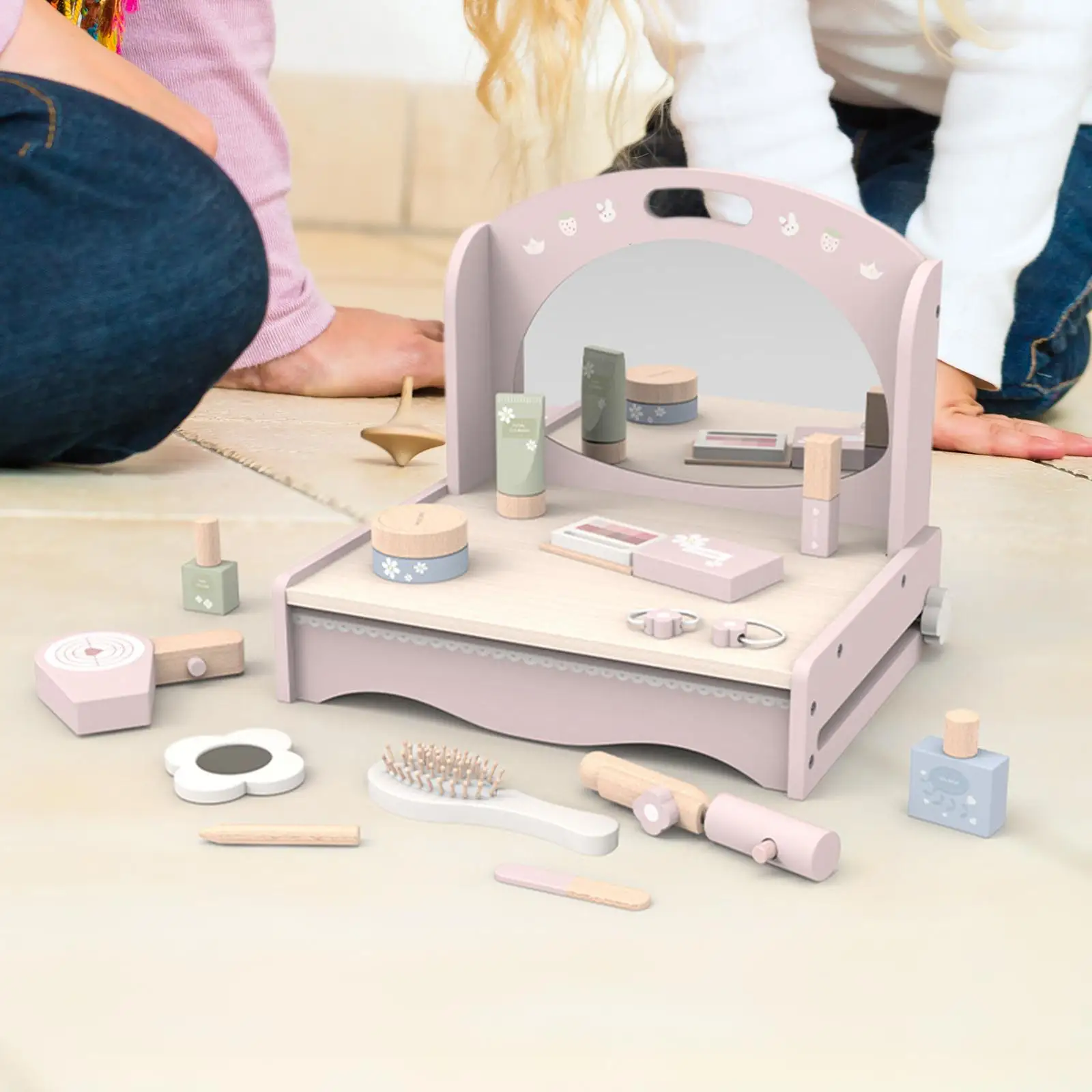 Kids Play Vanity toy vanity Table Cosmetic Set for Game Learning