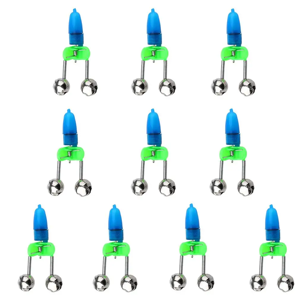 3   and Plastic Fishing Rod Bells Fishing Bite Alarms with LED Light Clip Rod  Bells Ring Fishing Accessory