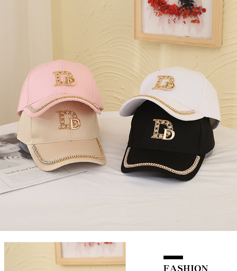 Title 13, New Women Hat Double D Decoration Shiny Basebal...