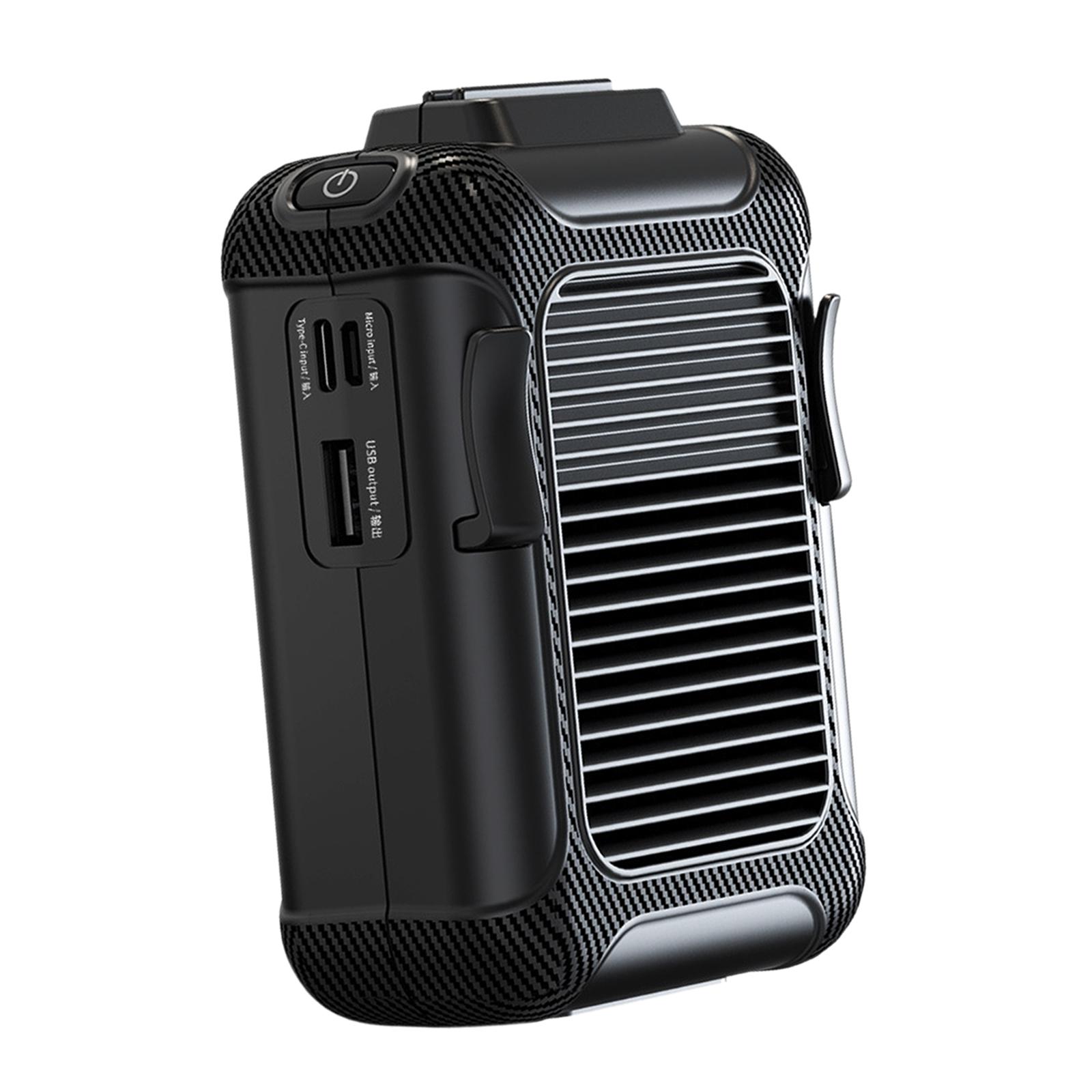 Waist Clip Fan on Belt Air Conditioner Necklace Fan for Hiking Farms Fishing