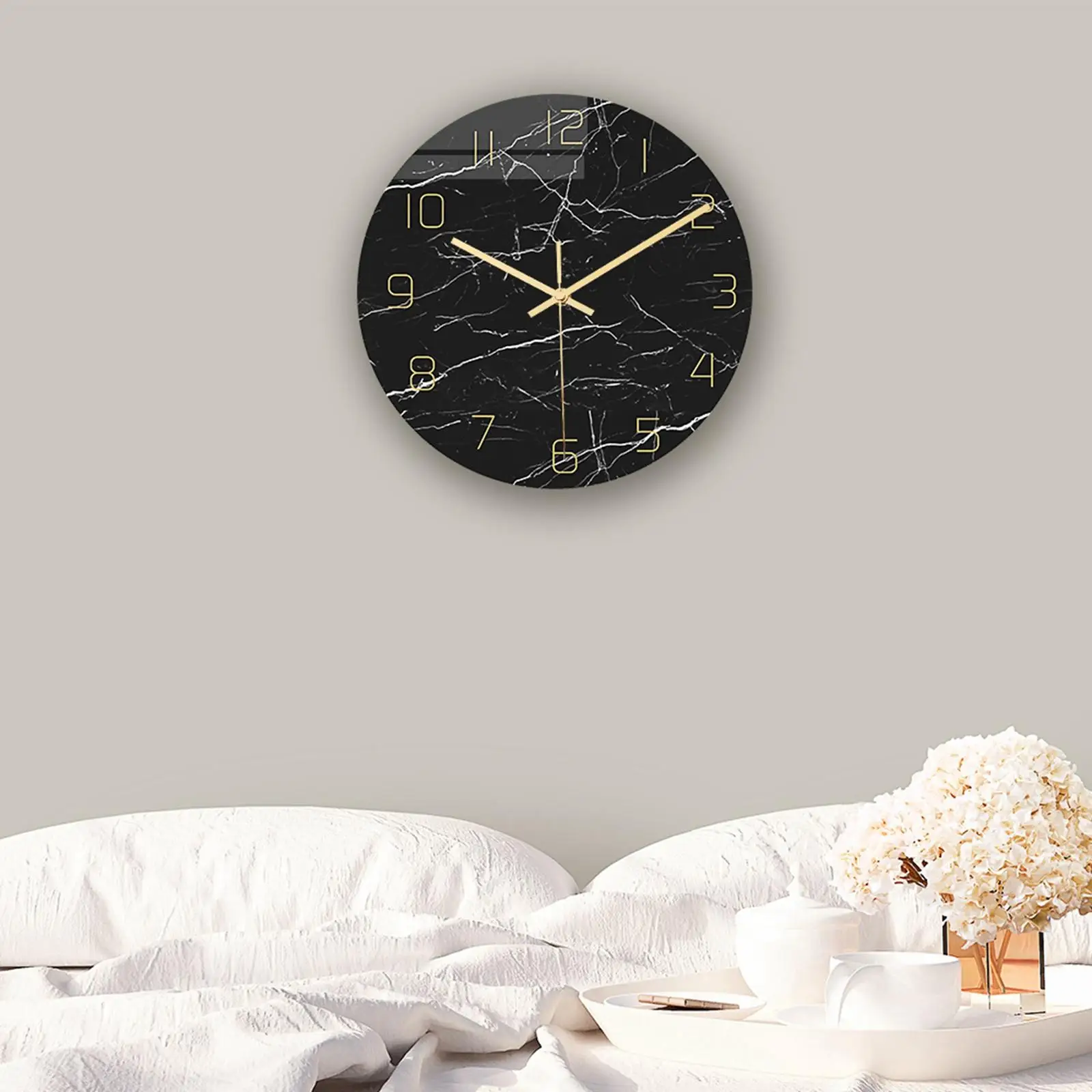 Nordic Wall Clock Marble Texture 12