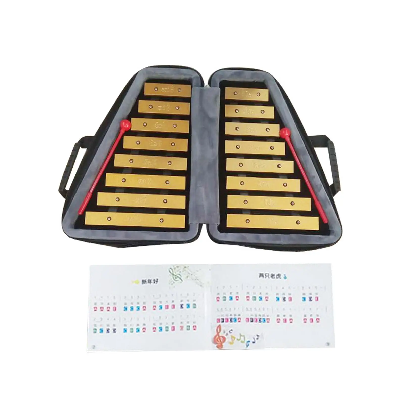 16 Note Metal Xylophone Music Enlightenment Portable Montessori for Event School Orchestras Live Performance Music Lessons