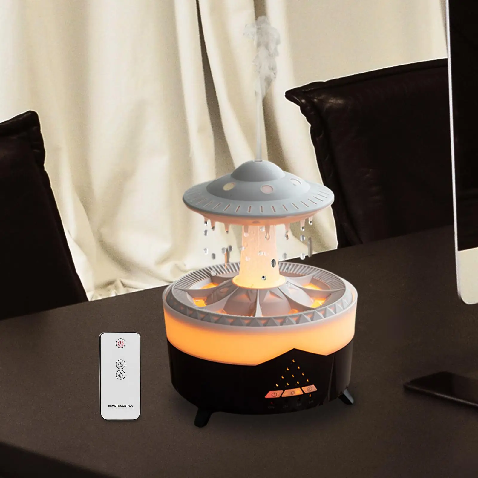 Raining UFO Humidifier Essential Oil Diffuser EU 220V Plug 350ml for Bedroom