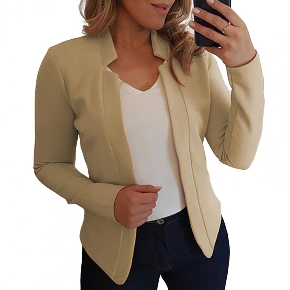 Title 6, Einfarbig Slim Fit Frauen Blazer Jacke Kerb Kra...