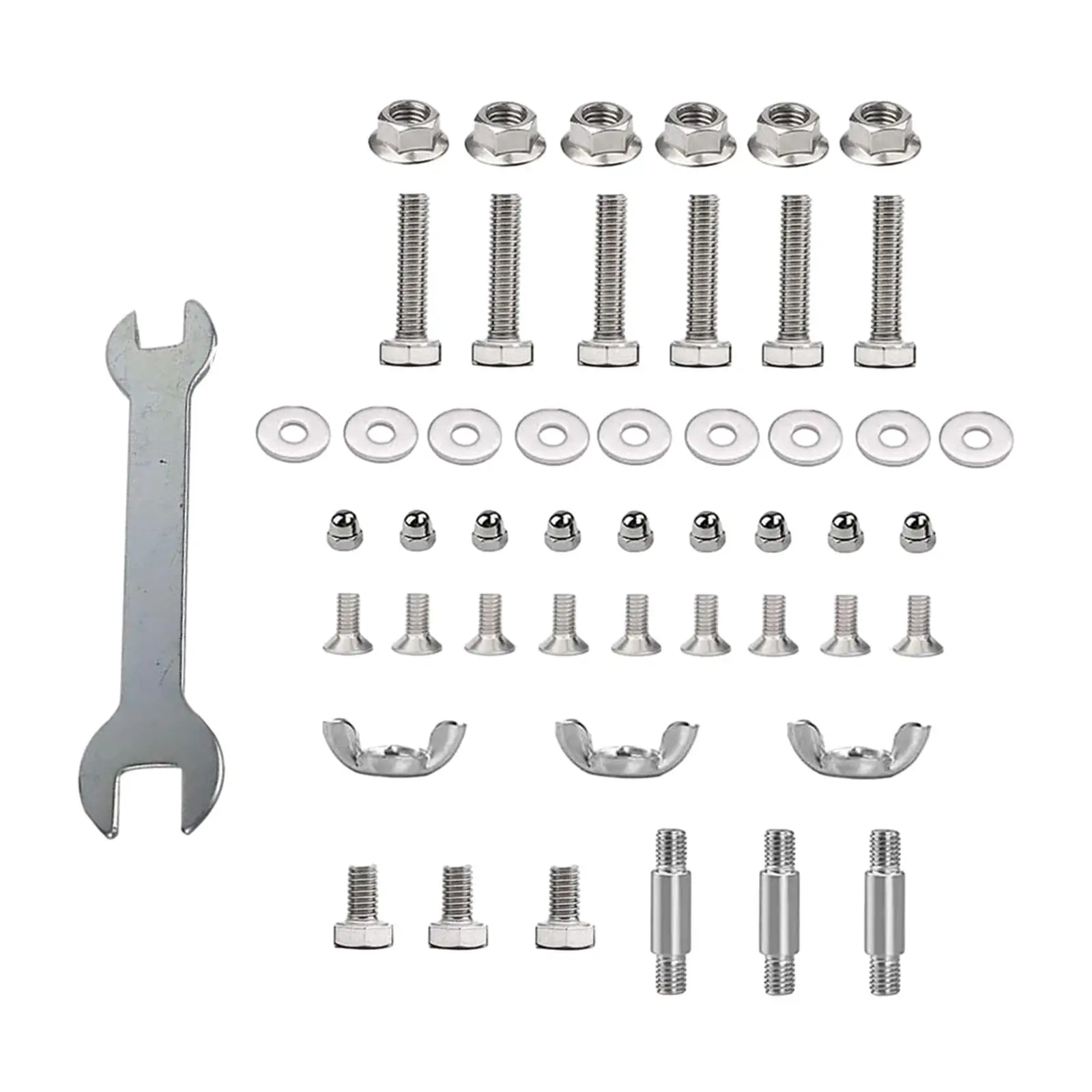 Outdoor Garden Patio Heater Hardware Screws Bolts Nuts Kit Durable with Wrench Professional Simple to Install Accessories