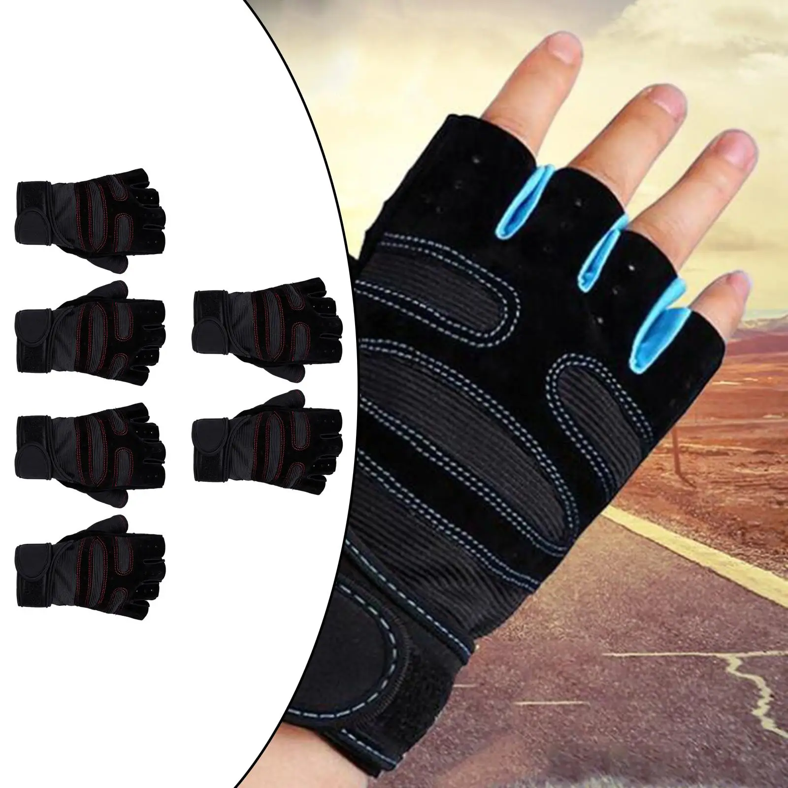 Weight Lifting Gloves for Pull Ups Cycling Workout Wrist Unisex