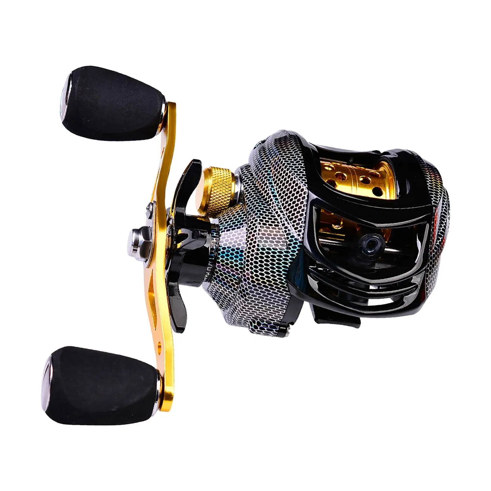 Baitcasting Fishing Reel 18+1 Bearings 7.2:1 Gear Ratio, Lightweight Aluminum Alloy Metal Handle Mechanical Button Star Drag