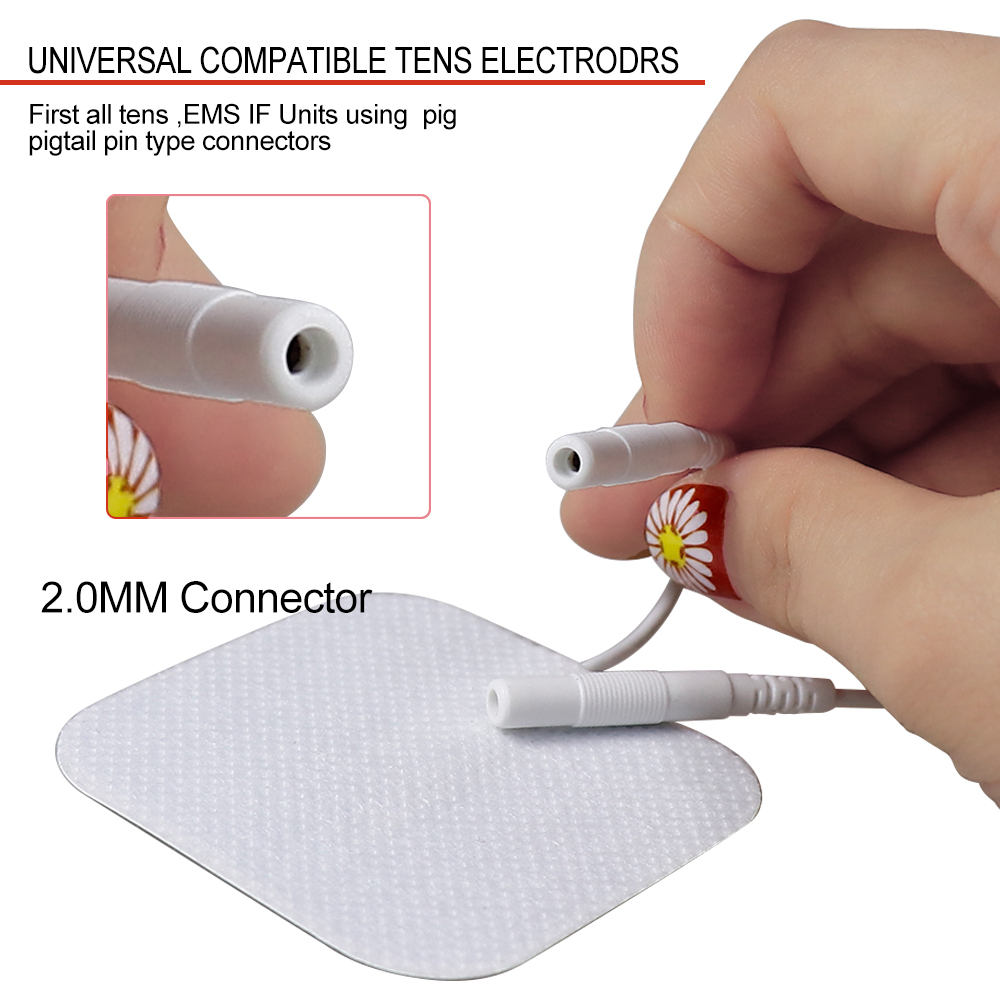50/100Pcs TENS Pads EMS Electrode Patch Nerve Muscle Stimulator Silicone Gel Tens Electrodes Digital Acupuncture Pad Accessories
